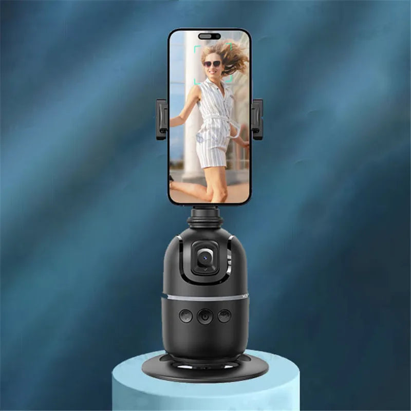 AI face tracking gimbal for smartphone with motion detection on pedestal