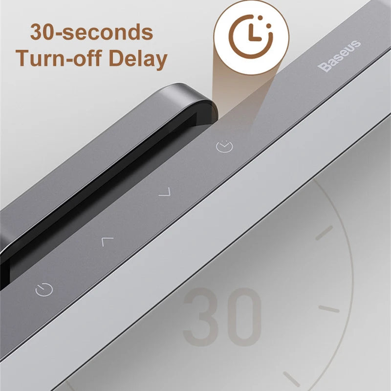 Touch control panel of Baseus LED lamp with 30-second turn-off delay feature