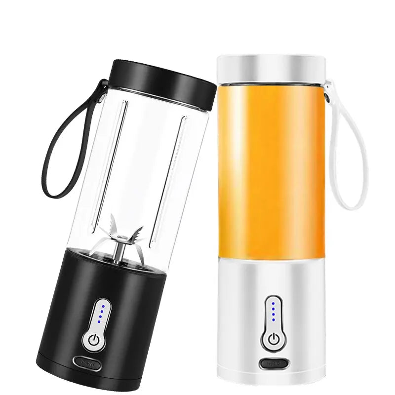 Black and White Portable Blenders Side-by-Side β Compact and Modern Design