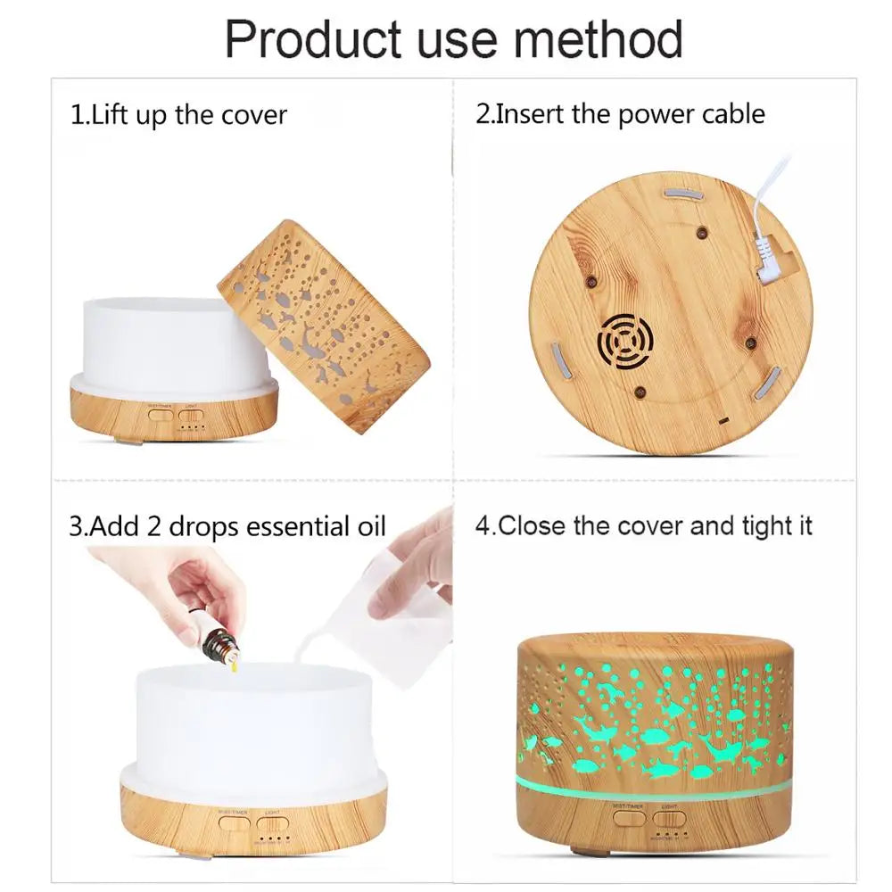 How to use wood grain aroma diffuser - step-by-step essential oil setup