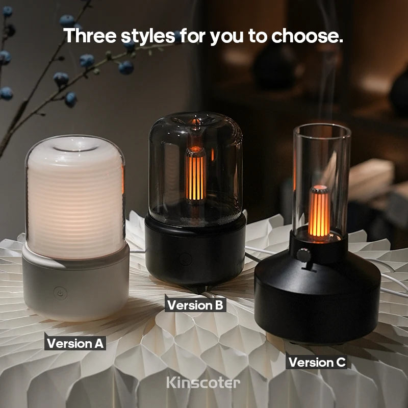 Three stylish aroma diffuser designs in black and white for modern interiors.