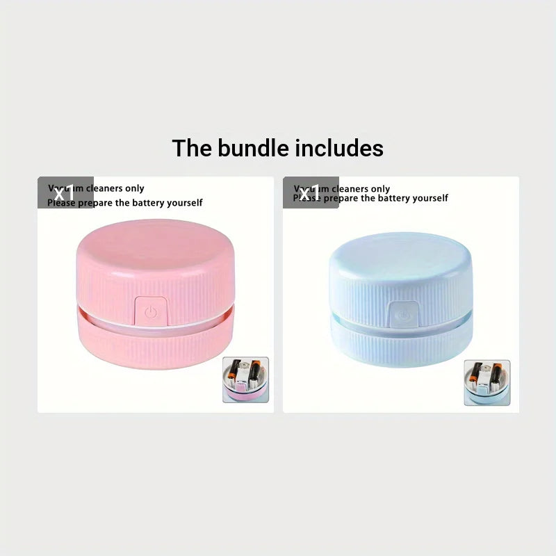 Two cleaning containers, one pink and one blue, with text indicating they are for cleaning only.