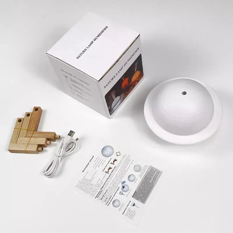 White lampshade with accessories on a white background