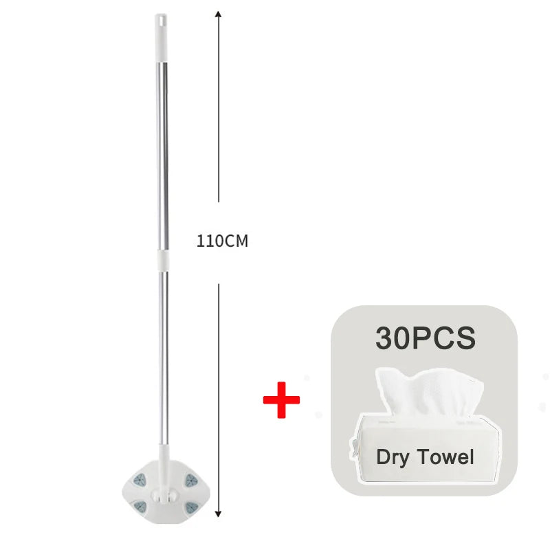 360 rotating mop with 30 disposable dry towels included