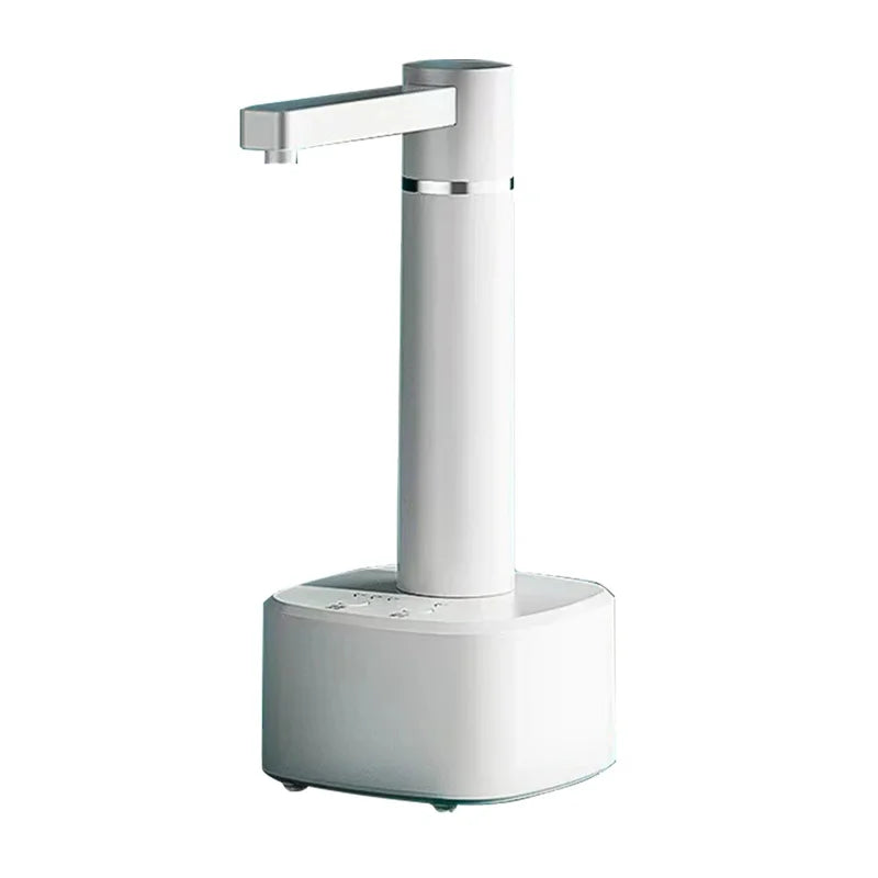 Side view of a white 3-gear Smart Automatic Water Dispenser with a sleek design on a white background.