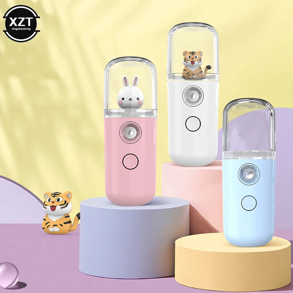 Three small electronic devices with animal-themed covers on a colorful background, featuring the brand 'XZT'.