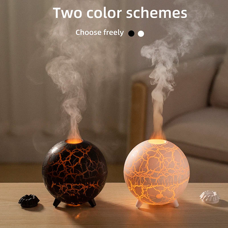 Two decorative diffusers with cracked design on a wooden surface, with text 'Two color schemes Choose freely'.