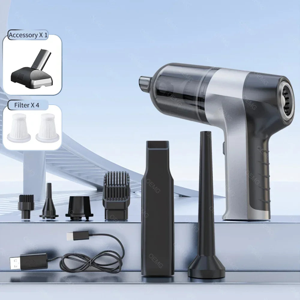 Vacuum cleaner with multiple accessories and 4 filters