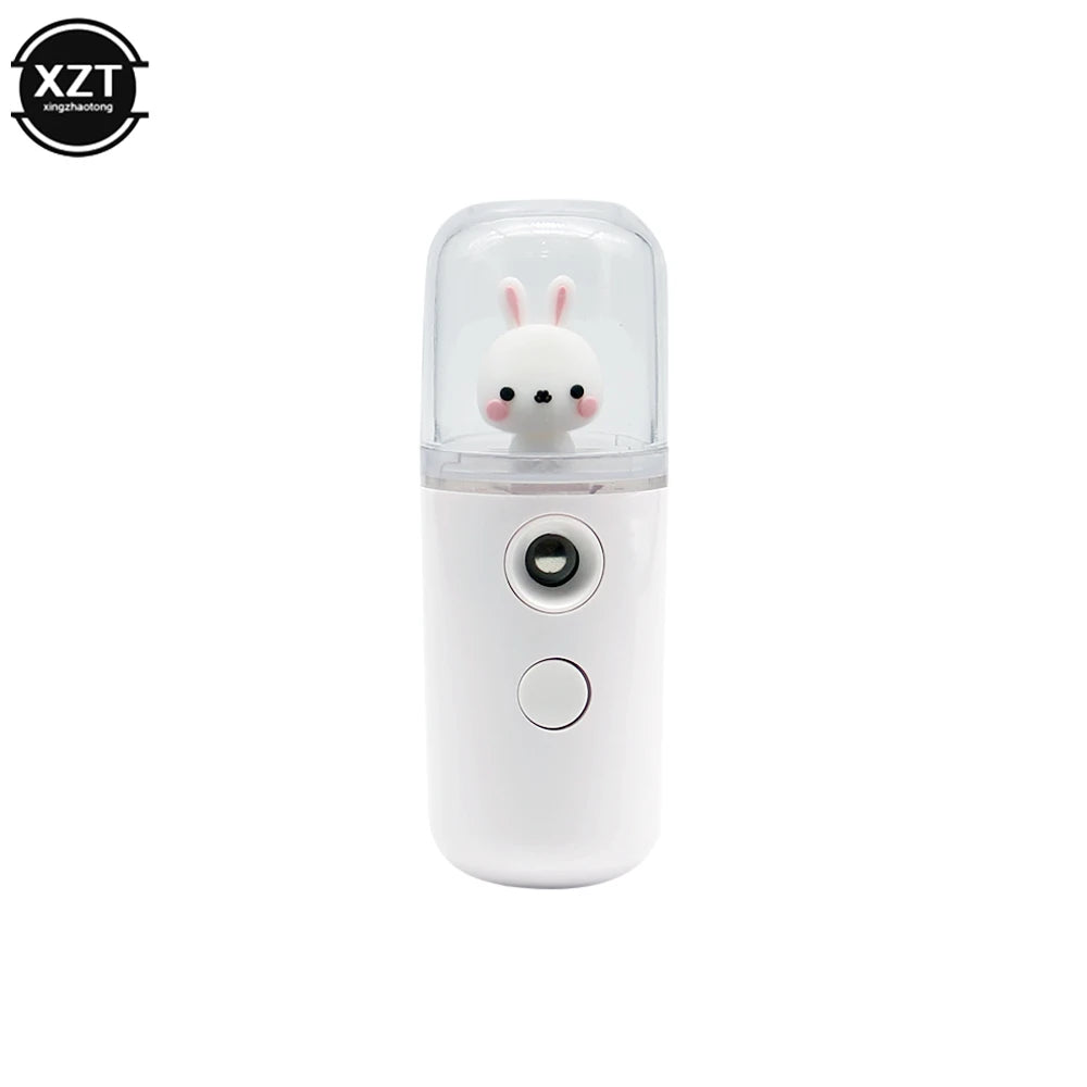 White handheld device with a cute animal-shaped cover on a white background
