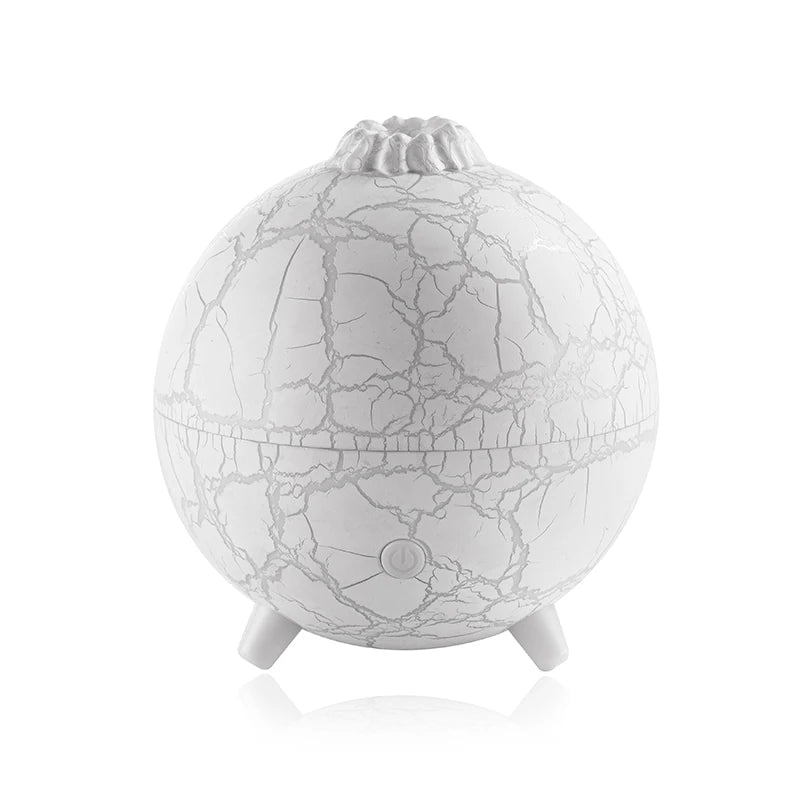 White cracked texture lamp on a white background