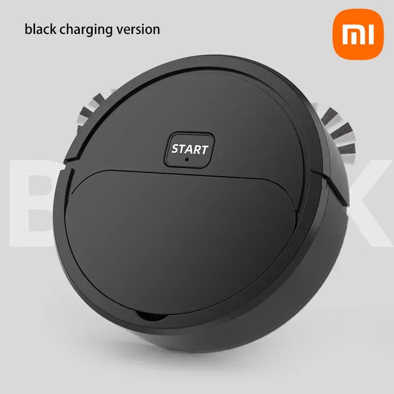 Xiaomi black charging robot vacuum cleaner for home use
