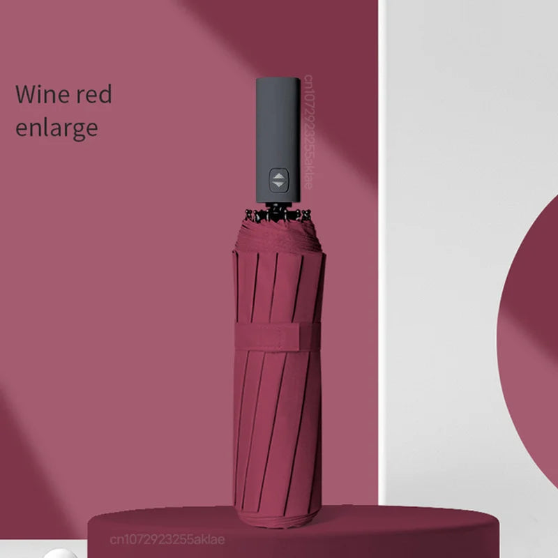 Stylish wine red Xiaomi umbrella with automatic open and close function