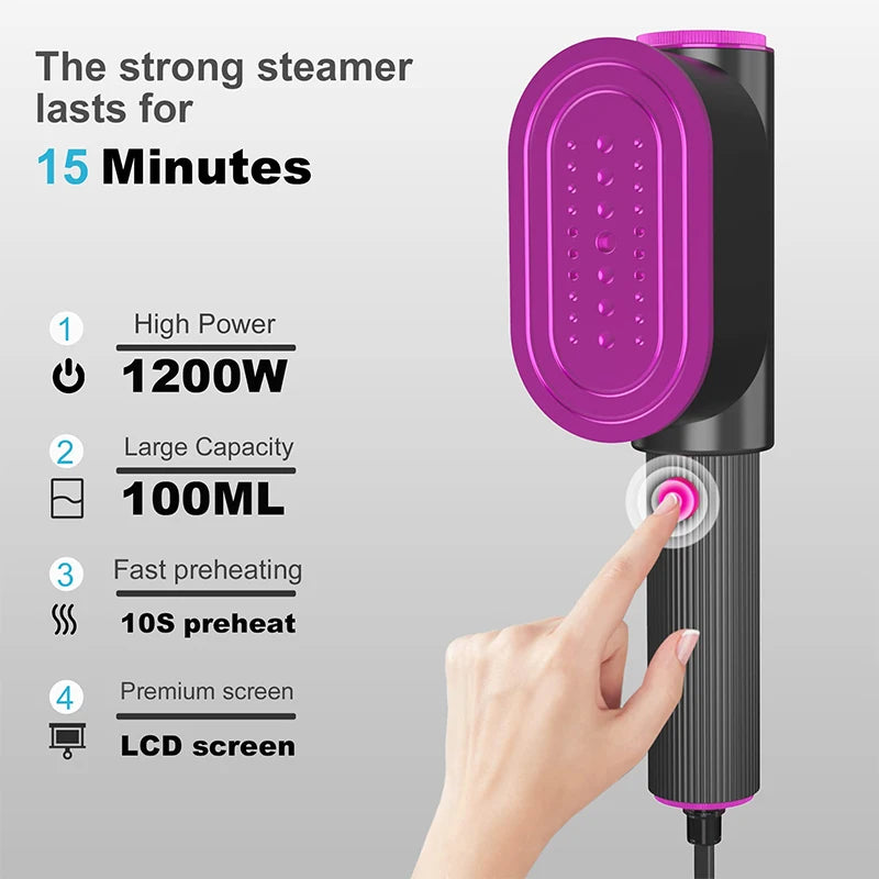 Portable Handheld Garment Steamer Iron Mini 3 in 1 Vertical Rotatable Wet Dry Ironing Irons for Clothes Travel Household Tools - SmartBlip