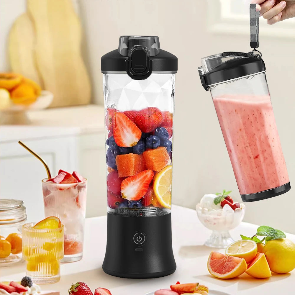 Portable Electric Juicer Fresh Juice Blender Rechargeable For Smoothies Fruit Juice Milkshake Mini Blender Multifunction Machine - SmartBlip