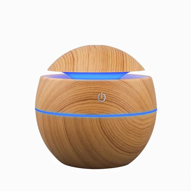 Humidifier Electric Air Aroma Diffuser Wood Ultrasonic 130ML Air Humidifier Essential Oil Aromatherapy Cool Mist Maker For Home - SmartBlip