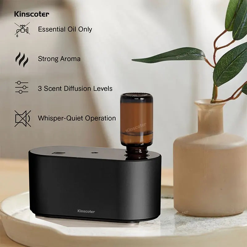 KINSCOTER Portable Waterless Aroma Diffuser Essential Oil Nebulizing Diffusion Machine for 10ml 20ml Oil Bottles with Bag - SmartBlip