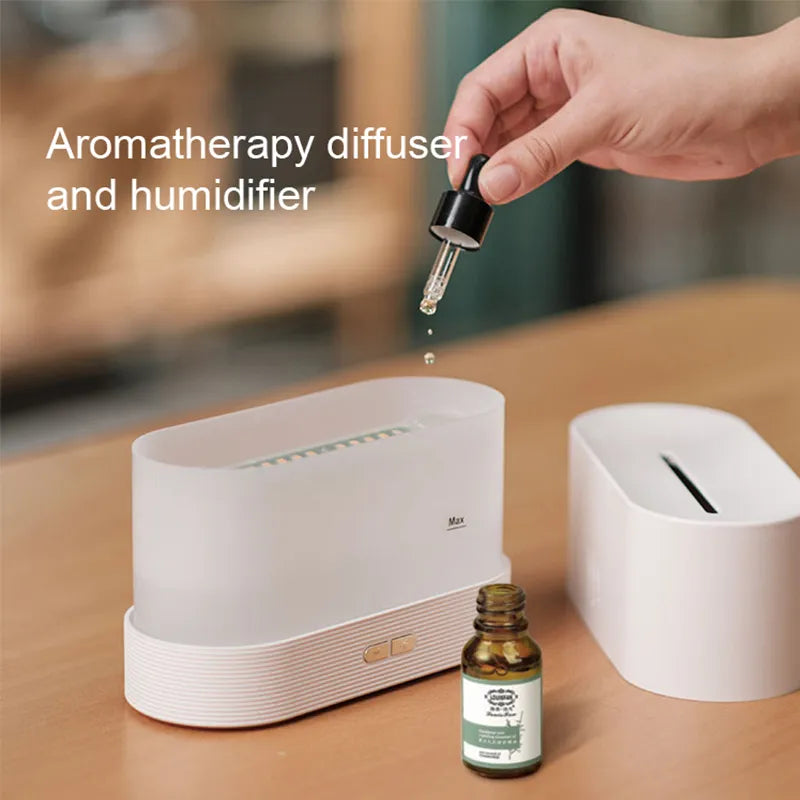 Kinscoter Aroma Diffuser Air Humidifier Ultrasonic Cool Mist Maker Fogger Led Essential Oil Flame Lamp Difusor - SmartBlip