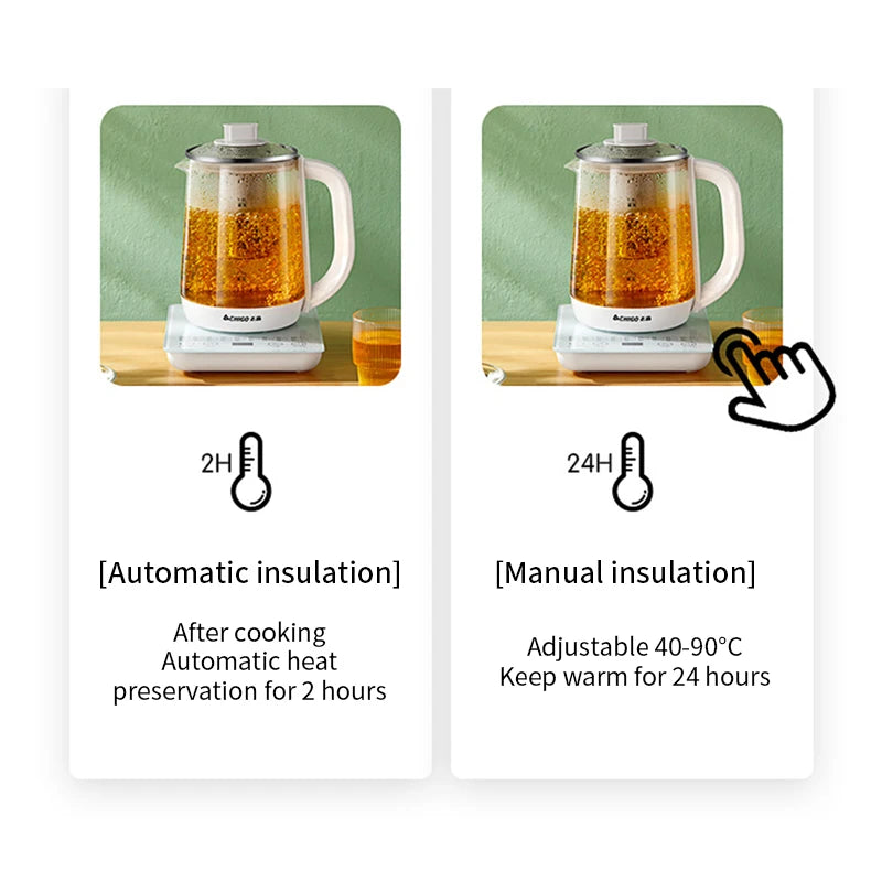 New 2024 220V CHIGO Health 1.8L pot automatic multifunctional tea maker household electric heating kettle CHIGO - SmartBlip