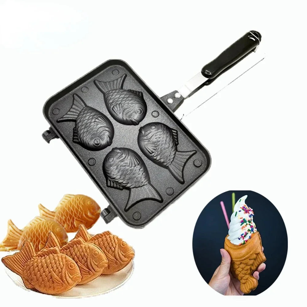 waffle maker Taiyaki Bread Sandwich Cake pastry Baking Board Mold Making Ice Cream Dessert Baking Tools Kitchen Accessories - SmartBlip
