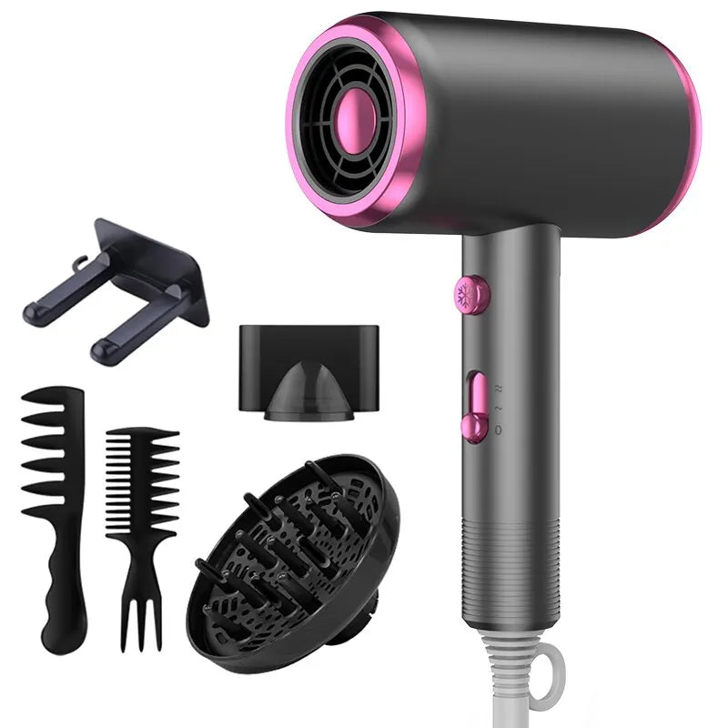 Hair Dryer with Diffuser Blow Dryer Comb Brush 1800W Ionic Hair Dryers with DiffuserConstant Temperature Hair Care Without Dama - SmartBlip