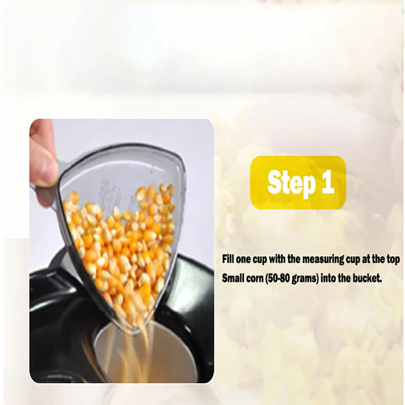 Popcorn Makers 1200W Fully Automatic Household Mini Efficient Electric Hot Air Corn Machine Corn Popper For Home Kitchen Tools - SmartBlip