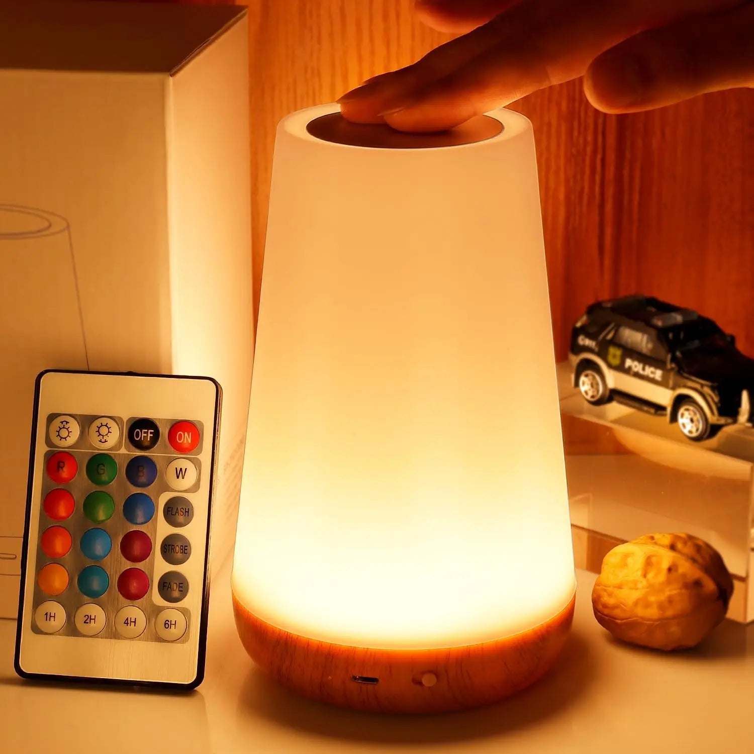 13 Color Changing Night Light Remote Control Touch USB Rechargeable RGB Night Lamp Dimmable Lamp Portable Table Bedside Lamp - SmartBlip
