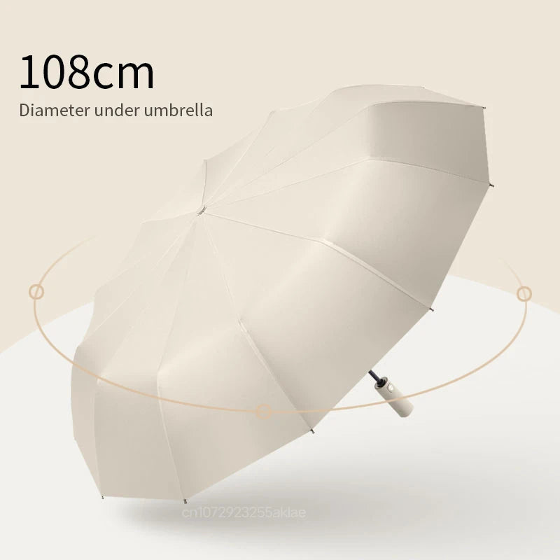 Xiaomi MIJIA 12 Bone Solid Color Automatic Umbrella Collapsible Large Size Sunshade UV Protection Business Men And Women - SmartBlip