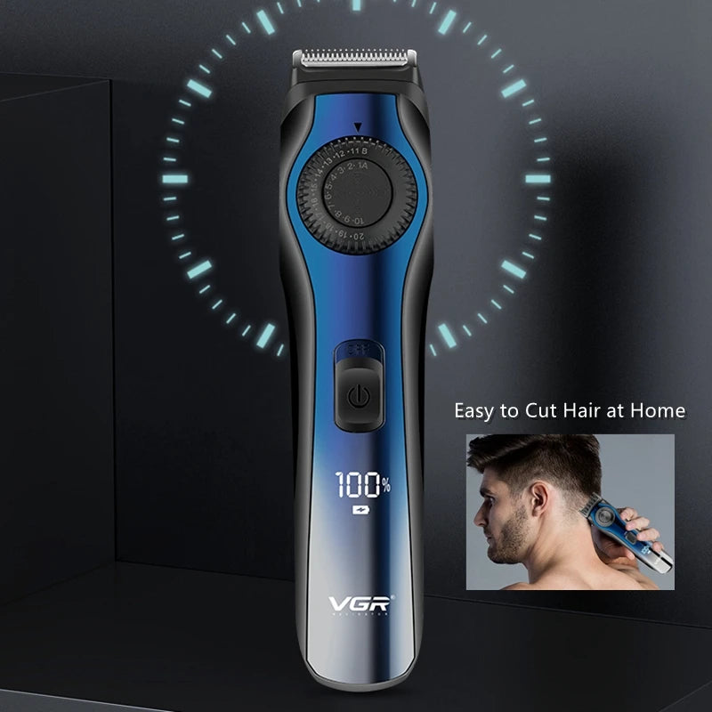 VGR Cord/Cordless 1-20mm Adjustable Beard Hair Trimmer For Men Grooming Edge Rechargeable Electric Hair Clipper With 38 Setting - SmartBlip