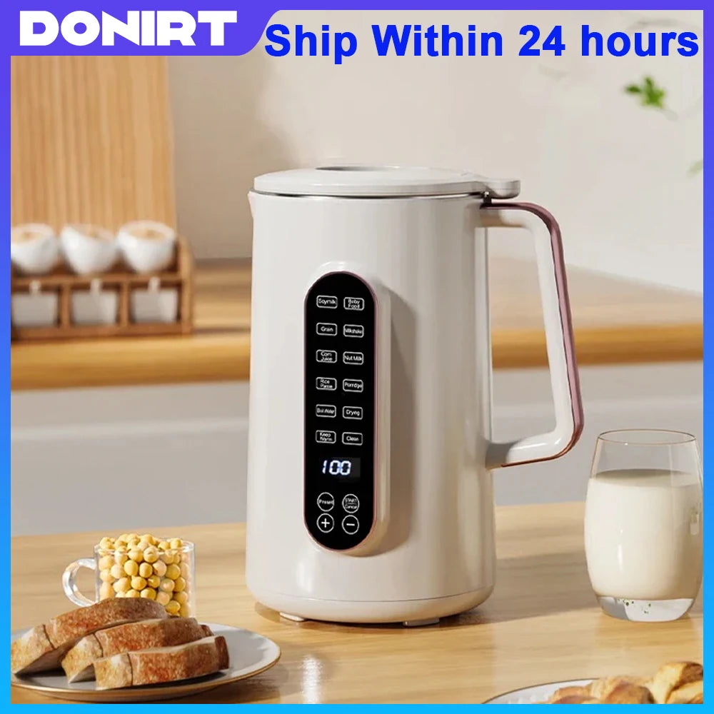 2024 NEW Portable 1.2L Soybean Milk Machine 10-leaf Blade Corn Juicer Blender Mini Soy Milk Maker Wall Breaking Machine 220/110V - SmartBlip