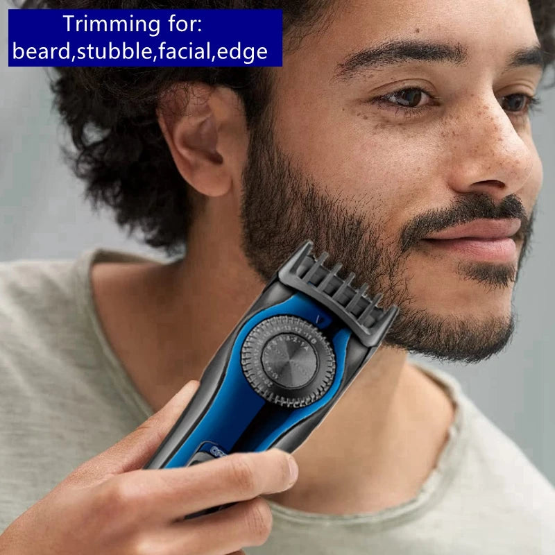 VGR Cord/Cordless 1-20mm Adjustable Beard Hair Trimmer For Men Grooming Edge Rechargeable Electric Hair Clipper With 38 Setting - SmartBlip