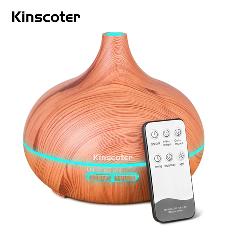 KINSCOTER Electric Aroma Diffuser Air Humidifier 500ml Ultrasonic Cool Mist Maker Fogger High Quality LED Essential Oil Diffuser - SmartBlip