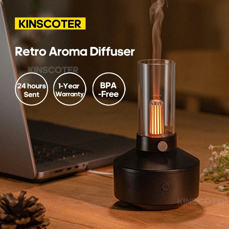 KINSCOTER Home Portable Aroma Diffuser USB Air Humidifier Essential Oil Night Light Cold Mist Maker Sprayer for Gift Bedroom - SmartBlip