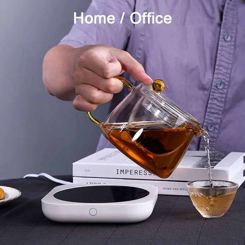 New Coffee Mug Warmer for Milk Tea Teapot Electric Heating Cup Plate High Temperature 80 Degree Celsius for Home Office Desk Use - SmartBlip