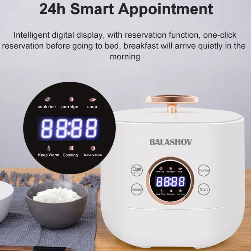 220V EU Plug Mini Electric Smart Rice Cooker Multifunction Rice Cookers Non-stick MultiCooker Fashion Cooking Machine Foy Home - SmartBlip